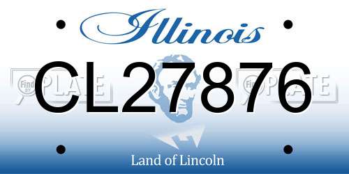 CL27876 Illinois License Plate