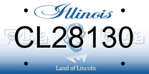 CL28130 Illinois License Plate