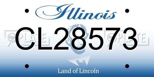 CL28573 Illinois License Plate