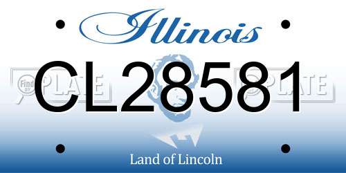 CL28581 Illinois License Plate