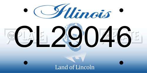 CL29046 Illinois License Plate
