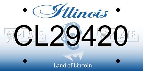 CL29420 Illinois License Plate