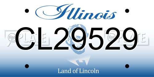 CL29529 Illinois License Plate