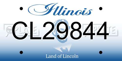 CL29844 Illinois License Plate