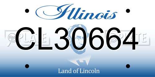 CL30664 Illinois License Plate