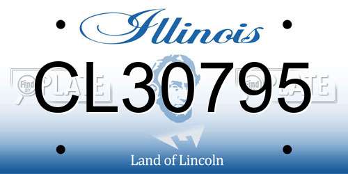 CL30795 Illinois License Plate