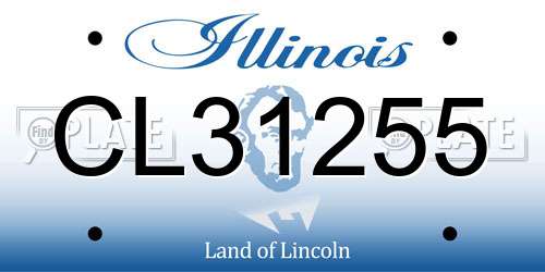 CL31255 Illinois License Plate