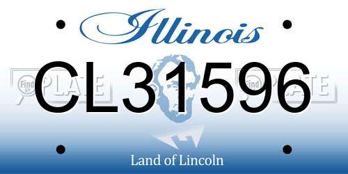 CL31596 Illinois License Plate