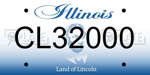 CL32000 Illinois License Plate
