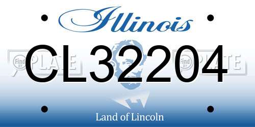 CL32204 Illinois License Plate