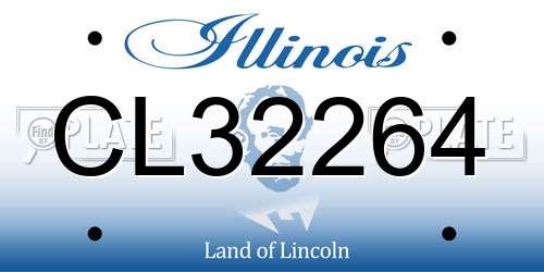 CL32264 Illinois License Plate