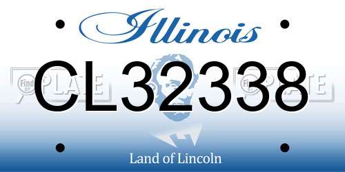 CL32338 Illinois License Plate