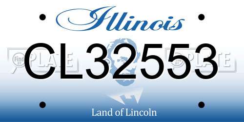 CL32553 Illinois License Plate