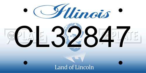 CL32847 Illinois License Plate