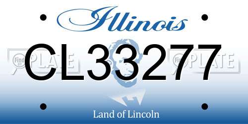 CL33277 Illinois License Plate