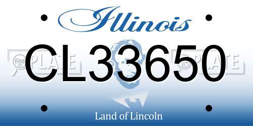 CL33650 Illinois License Plate