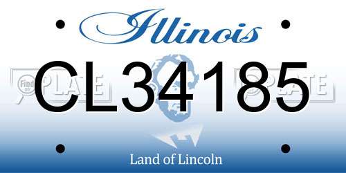 CL34185 Illinois License Plate