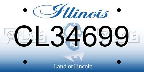 CL34699 Illinois License Plate