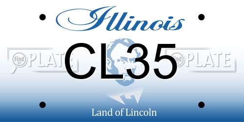 CL35 Illinois License Plate