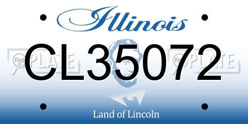 CL35072 Illinois License Plate