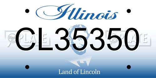 CL35350 Illinois License Plate