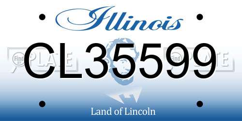 CL35599 Illinois License Plate