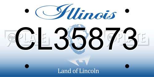 CL35873 Illinois License Plate