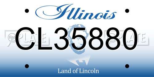 CL35880 Illinois License Plate