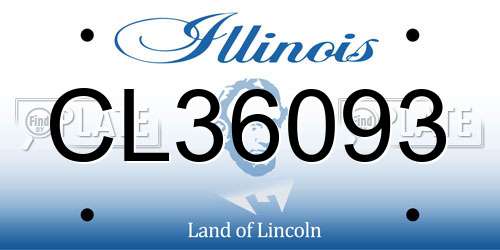 CL36093 Illinois License Plate