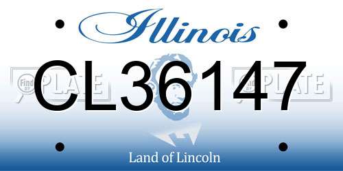 CL36147 Illinois License Plate