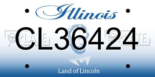 CL36424 Illinois License Plate