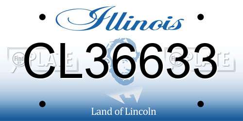 CL36633 Illinois License Plate