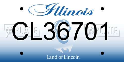CL36701 Illinois License Plate