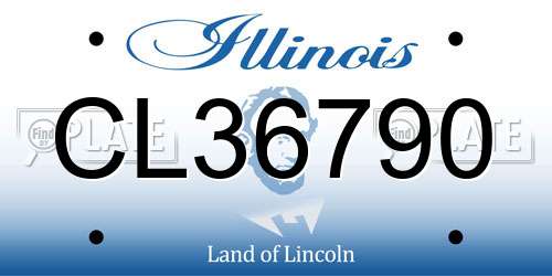 CL36790 Illinois License Plate