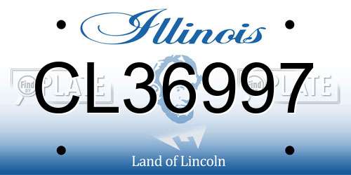 CL36997 Illinois License Plate