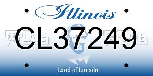CL37249 Illinois License Plate