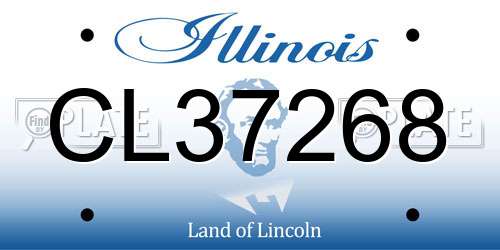 CL37268 Illinois License Plate