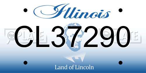 CL37290 Illinois License Plate