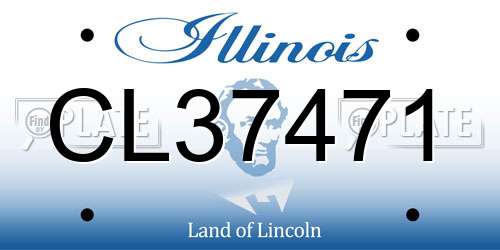 CL37471 Illinois License Plate