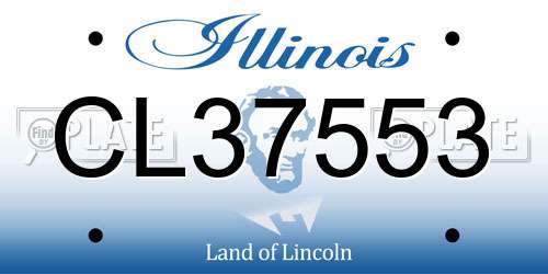 CL37553 Illinois License Plate