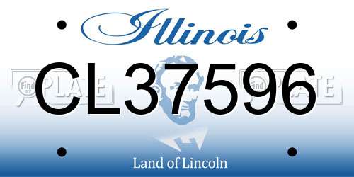 CL37596 Illinois License Plate