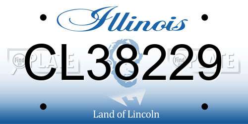CL38229 Illinois License Plate