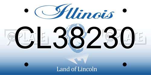 CL38230 Illinois License Plate