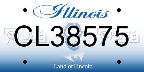 CL38575 Illinois License Plate