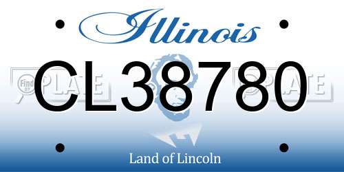 CL38780 Illinois License Plate