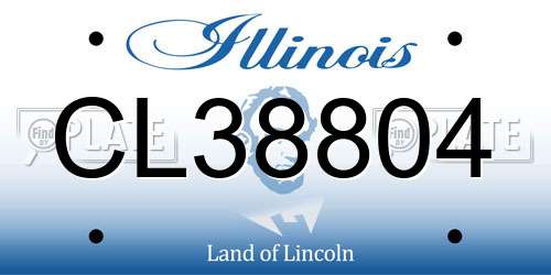 CL38804 Illinois License Plate