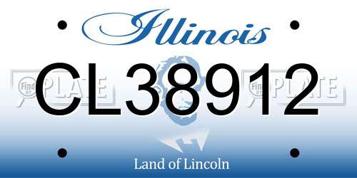 CL38912 Illinois License Plate