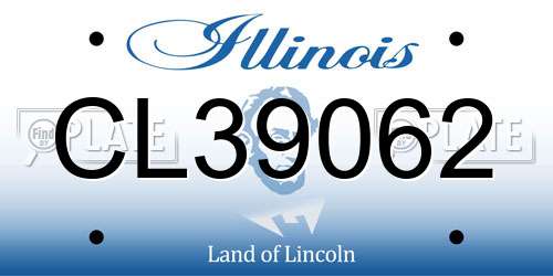CL39062 Illinois License Plate