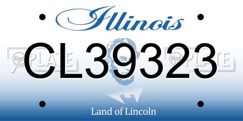 CL39323 Illinois License Plate