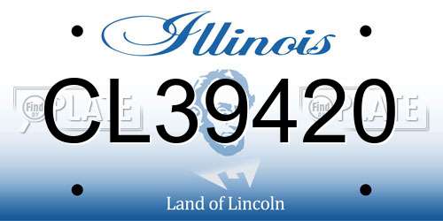 CL39420 Illinois License Plate